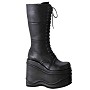 Wave-302 zwart- gothic, metal plateau zo Wave-302 zwart- gothic, metal plateau zo